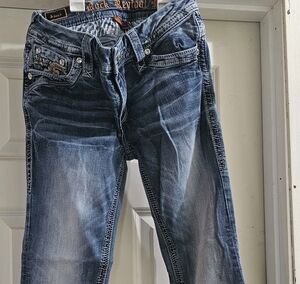 Rock Revival Blue Bootcut Jeans for Women
